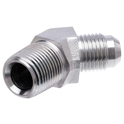 G60497-0506 Male JIC 37 Flare to NPTF Male Pipe - 45 (SAE to SAE)
