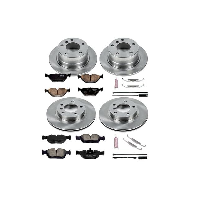 Power Stop KOE500 Replacement Brake Kit-OE Front and Rear Brake Rotors & Ceramic Pads For BMW Z3 1997-2002 [Model Specific]