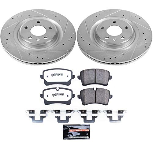 Power Stop K6139-26 Rear Brake Kit Z26 Street Warrior Audi and 1 Rear Sensor Wire For Audi A6 2012-2018, Audi A6 Quattro 2012-2018, Audi A7 Quattro 2013-2018 [Model Specific]