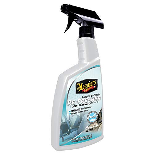 Meguiar's Odor Eliminator Spray Carpet & Cloth Re-Fresher - Interior Fabric Odor Eliminator - Permanently Eliminates Odors & Freshens Fabrics in your Car, Easy to Use Trigger Spray, 24 Oz
