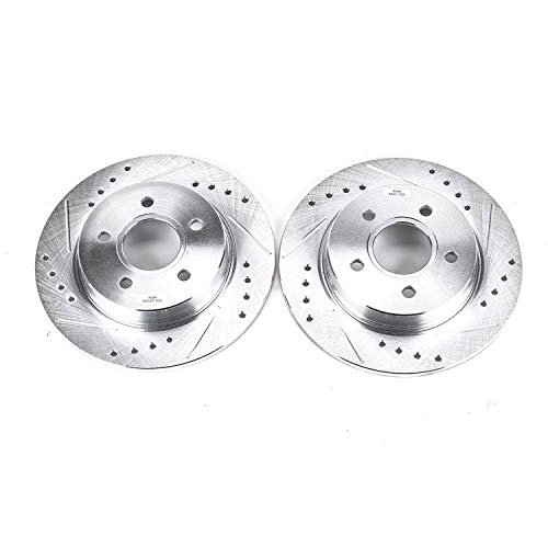 Power Stop AR85145XPR Evolution Rear Drilled & Slotted Rotor Pair For Ford Focus 2012-2018 [Model Specific]