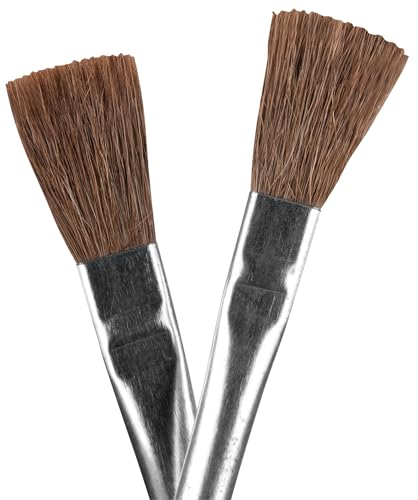 W1147 Performance Tool 6" Acid Brush Set (2 Pieces) - Disposable, Horsehair Bristles, Sturdy Metal Handles