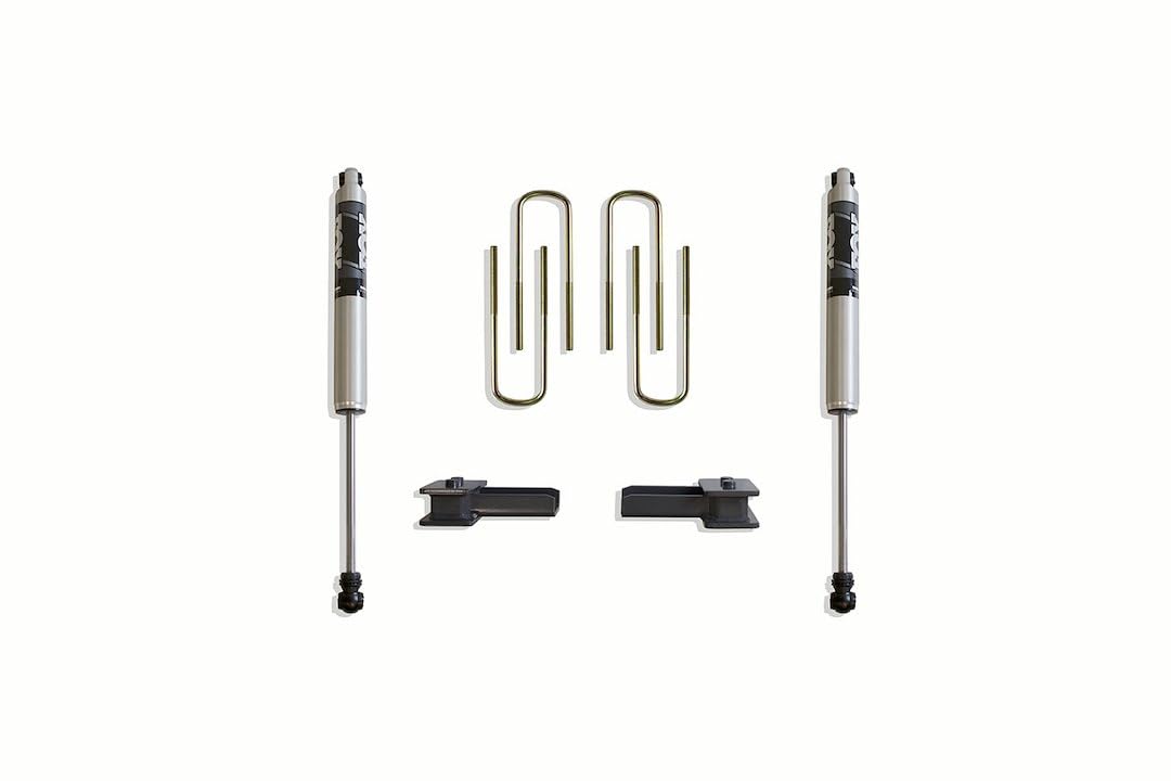 Part# 904120F MaxTrac SUSPENSION'S is A Rear Box KIT Including 2" Lift Blocks, U-Bolts & A Pair of Fox 2.0 Performance Series Rear Shocks