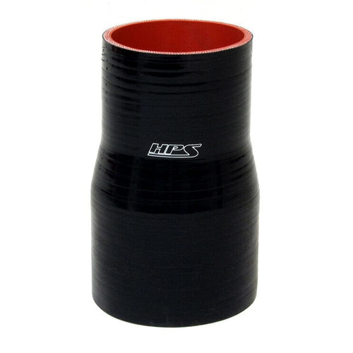 HPS Silicone HTSR-400-425-L5-BLK High Temperature 4-ply Reinforced Reducer Coupler Hose, 35 PSI Maximum Pressure, 5" Length, 4" > 4-1/4" ID, Black