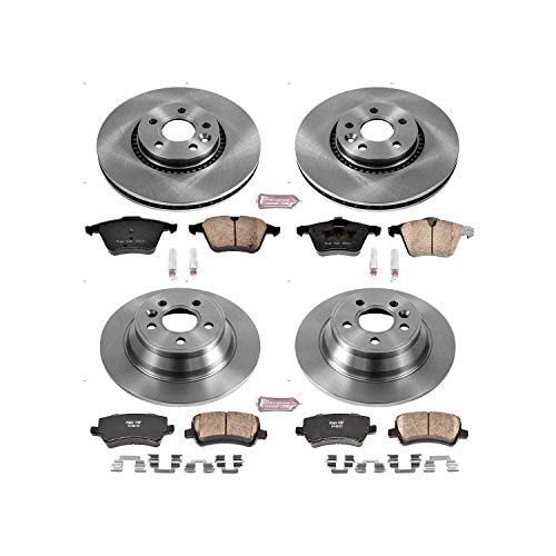 Power Stop Autospecialty KOE7639 Front and Rear Replacement Brake Kit-OE Brake Rotors & Ceramic Brake Pads
