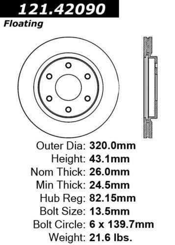 121.42090 Centric Front Brake Rotor