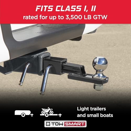 Class II TOWSMART Chrome Trailer Hitch Ball, 3,500 lb., 2 in. Ball Diameter, 3/4 in. x 1-1/2 in. Shank