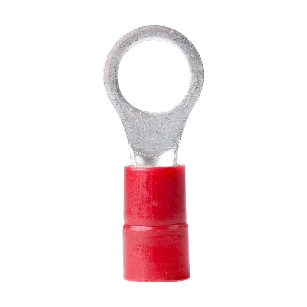 Marine Grade Ancor 210236 Electrical Nylon Insulated Double Crip Funnel Entry Ring Terminals with Insulation Grip (8-Gauge, Size 3/8 Screw, 25-Pack)