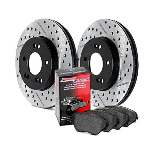Rear Stoptech 938.39506 Drilled & Slotted Street Axle Pack