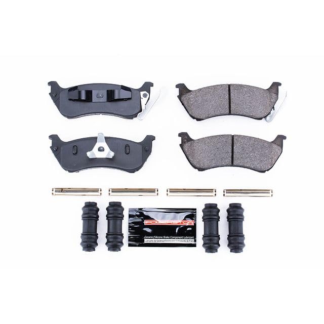 Power Stop Z23-761 Z23 Evolution Sport Rear Carbon Fiber Infused Ceramic Brake Pads with Hardware For Mercedes-Benz ML320 1998 [Model Specific]