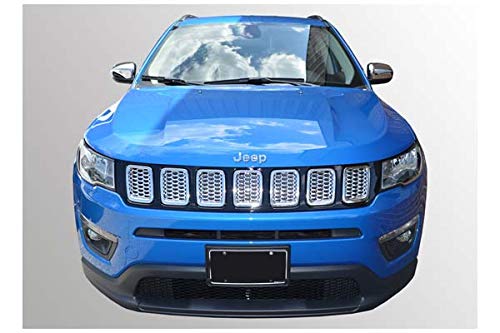 BH-ABS478 Black Horse Off Road Chrome ABS 7 Pieces Grille Overlay Trims