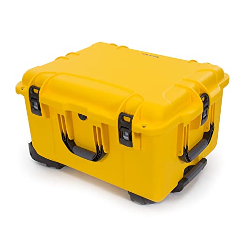 NANUK 960 Wheeled Series Lightweight NK-7 Resin Waterproof Hard Case with Padded Dividers and Lid Organizer, Yellow