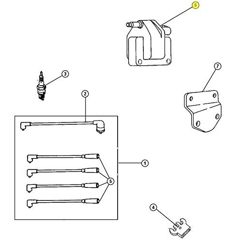 17247.04 | Omix-Ada | Ignition Coil | OE Reference: 5234210 | Fits 1991-1997 Jeep Cherokee XJ