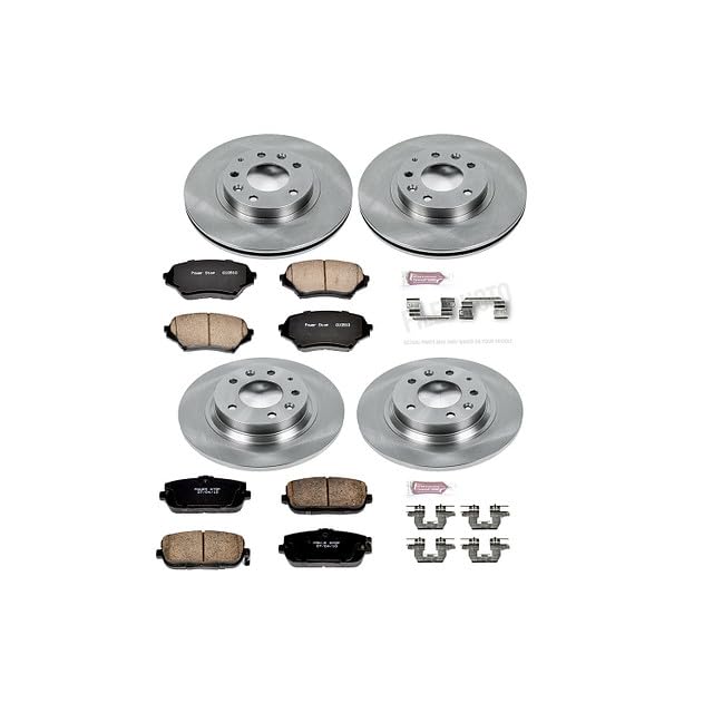 Power Stop Autospecialty KOE4098 Front and Rear Replacement Brake Kit-OE Brake Rotors & Ceramic Brake Pads For Mazda MX-5 Miata 2006-2015 [Vehicle Specific]
