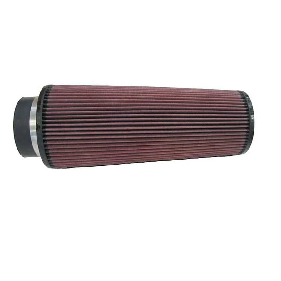 High-Flow K&N Original Lifetime Universal Clamp-On Air Filter: High Performance, Premium, Washable: Flange Diameter: 4 In, Filter Height: 14 In, Flange Length: 1.75 In, Shape: Round Tapered, RE-0880