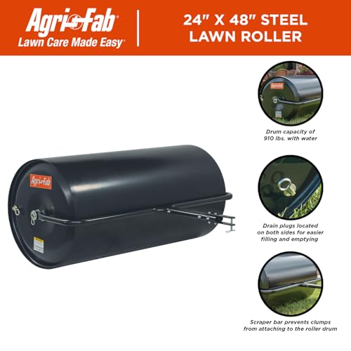 Steel Agri-Fab Lawn Roller 24" x 48" Black 45-0216C