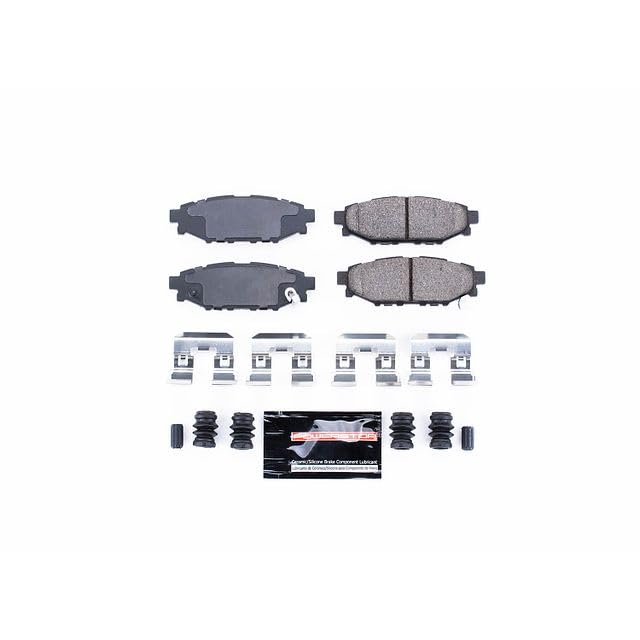 Power Stop Z23-1114 Z23 Evolution Sport Carbon Fiber Infused Ceramic Brake Pads with Hardware For Subaru BRZ Crosstrek Forester Impreza Legacy Outback WRX XV Crosstrek [Application Specific]