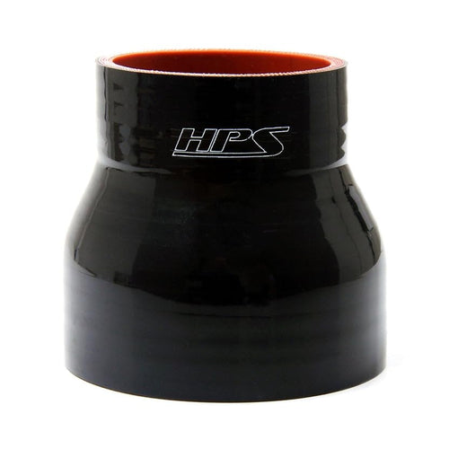 HPS Silicone HTSR-400-450-L4-BLK High Temperature 4-ply Reinforced Reducer Coupler Hose, 40 PSI Maximum Pressure, 4" Length, 4" > 4.5" ID, Black