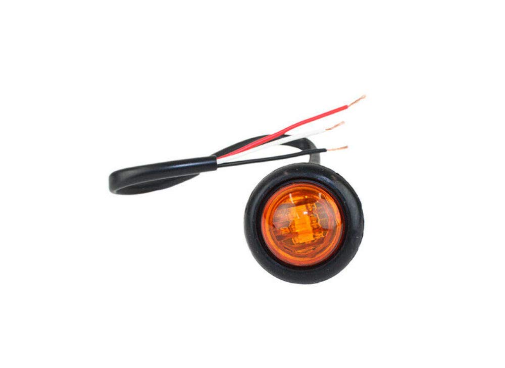 Amber FISHBONE LED's 3/4 Inch Pair