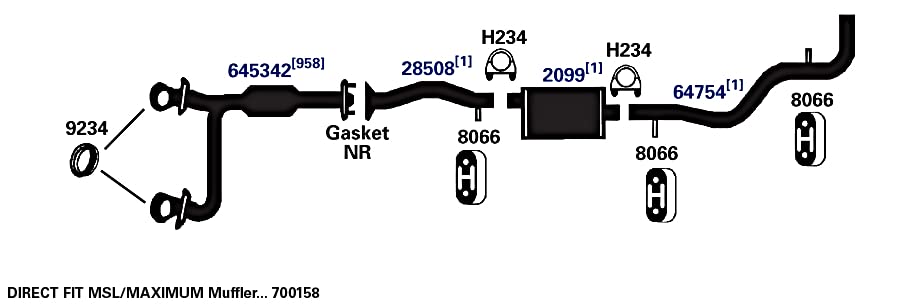 700158 AP Exhaust Products Muffler Exhaust