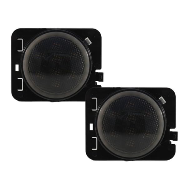 Race Sport Lighting Amber LED Light Kit Fit Side Fender with White HALO fits 06-17 JEEP JJKSFH