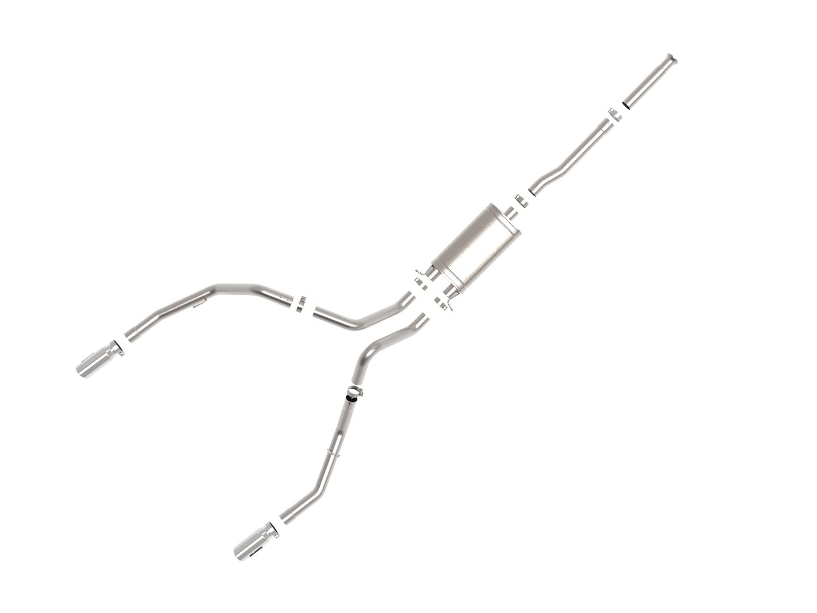 Apollo GT Series aFe POWER 49-44135-P 3" Cat-Back Exhaust System, Dual Polished Tip, Stainless Steel, fits GM Trucks