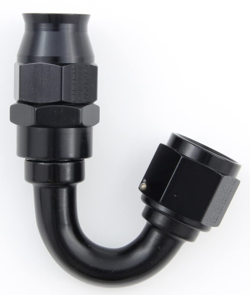 Fragola Performance Systems #8 Real Street 150 Deg. Hose End For Ptfe Hose Black 681508-BL