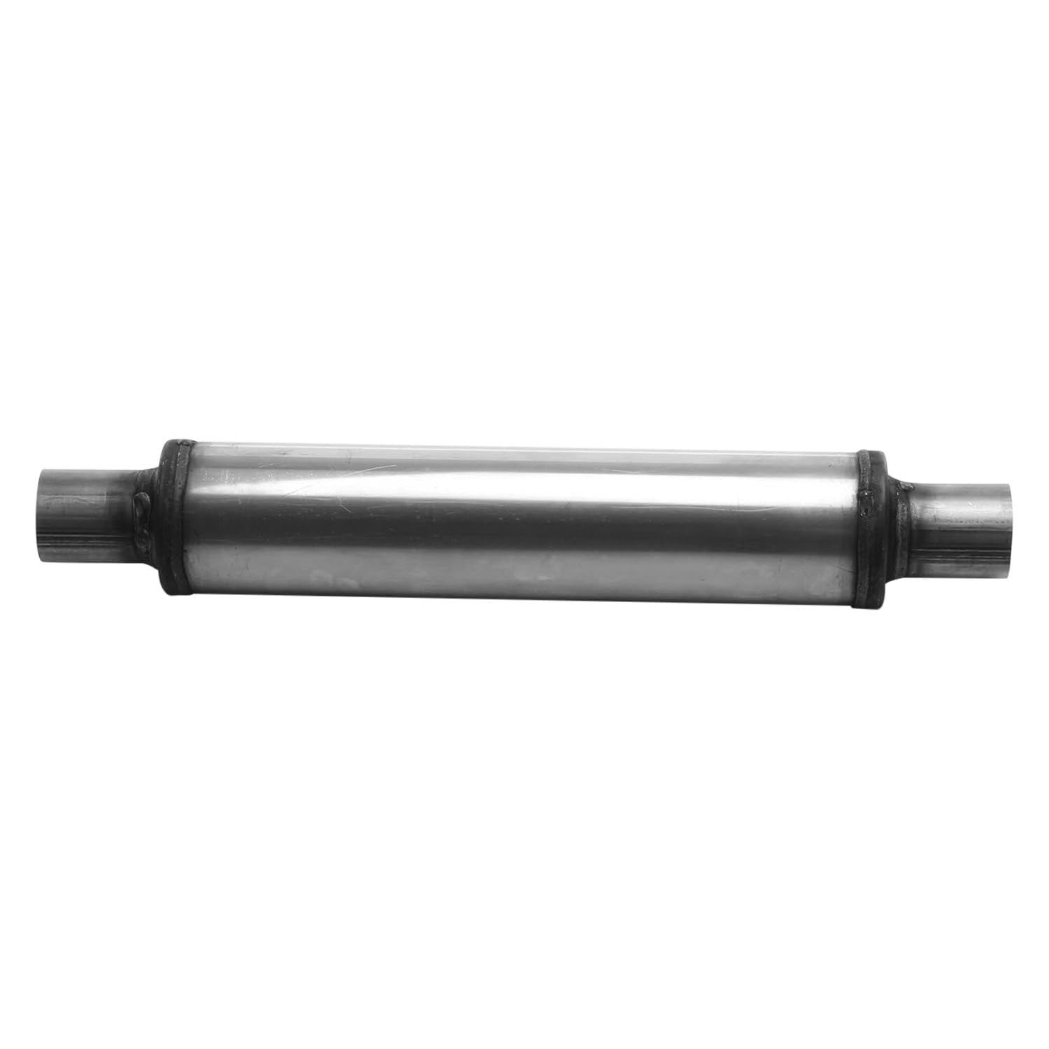 Cherry Bomb Salute Muffler - SA0425 Reversible Round Body - D4" X L18" 24" OAL 2-1/4" C/C Muffler - Cherry Bomb Salute
