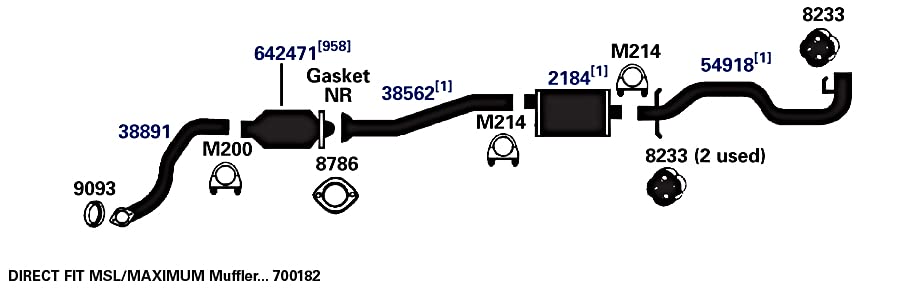 Exhaust Muffler AP Exhaust Products 700182