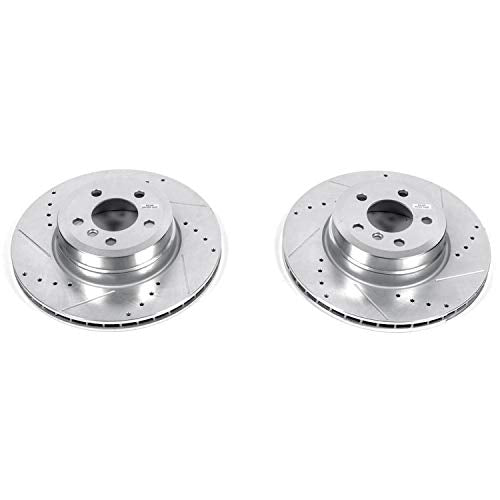 Power Stop EBR1032XPR Evolution Rear Drilled & Slotted Rotor Pair For BMW X5 2007-2018 BMW X6 2008-2019 [Vehicle Specific]