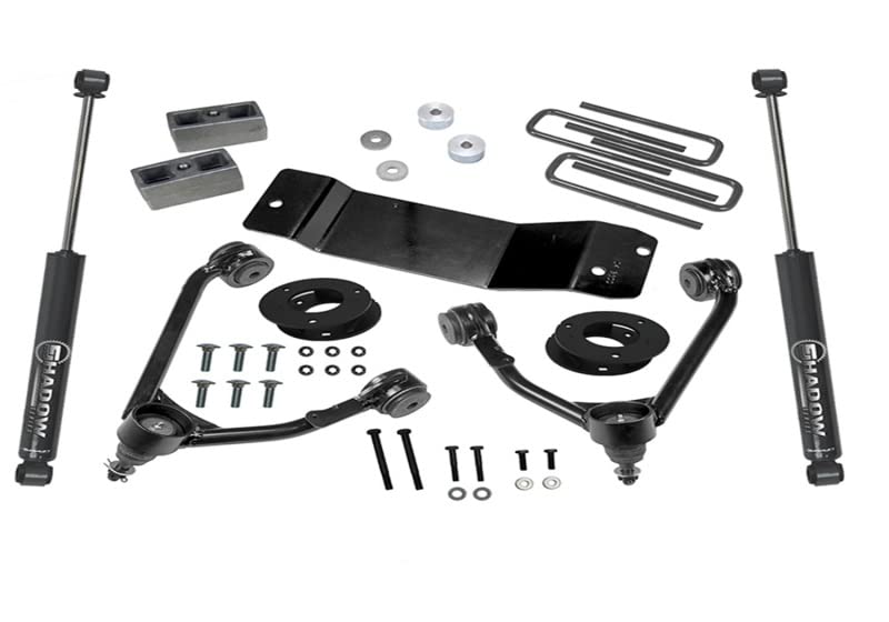 SUPERLIFT SUSPENSION RealTruck 3.5" Lift Kit | Complete Lift Kit with Rear Shadow Series Shocks & Upper Control Arms | 3600 | Fits 2014-2019 Chevrolet Silverado/GMC Sierra 1500 4WD Legacy