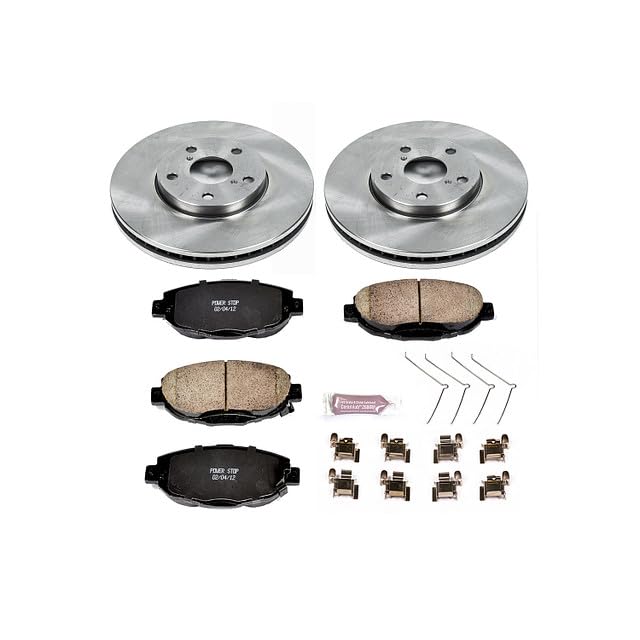 Power Stop Autospecialty KOE1073 Front Replacement Brake Kit-OE Brake Rotors & Ceramic Brake Pads For Lexus SC300 1999-2000, Lexus SC400 1992-2000 [Model Specific]