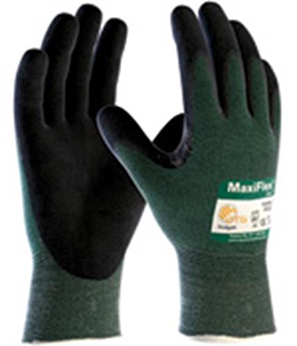 Maxiflex Cut ATG 34-8743/XS, Green Eng Yarn Shell, Black Nitrile Microfoam Grip, A2 Green