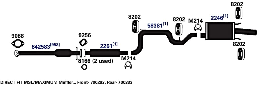 Exhaust Muffler AP Exhaust Products 2261