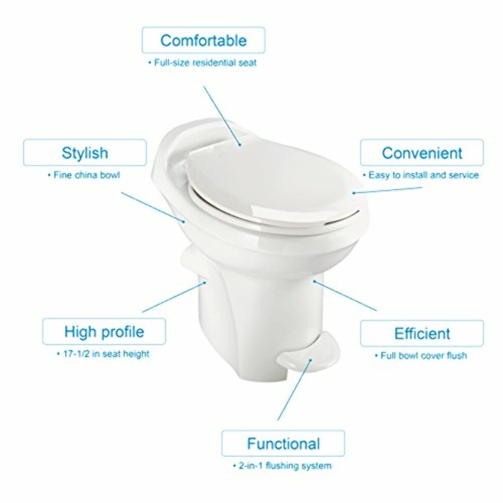 AQUA MAGIC TOILET STYLE PLUS HI WHITE CHINA BOWL