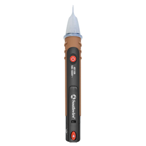 Tester Southwire NCVD - Detects AC Voltage with Audible & Visual Alerts - Auto Power Off - Dual Flashlights - CAT IV 600V Safety Rating