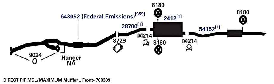 Exhaust Tail Pipe AP Exhaust Products 54152
