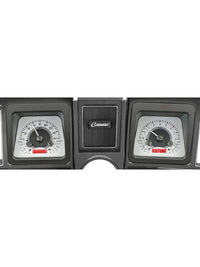 Dakota Digital VHX-69C-CAM-S-R Analog Dash Gauge System with Chevy 1969 Camaro Compatible, Silver Alloy Style, Red Backlighting