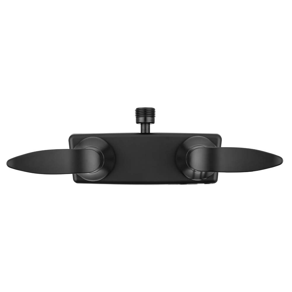 Dura Faucet RV Shower Faucet DF-SA100LH-MB Valve Diverter with Winged Levers (Matte Black)