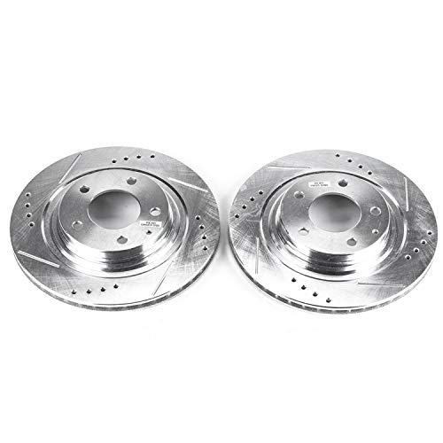 Power Stop Rear JBR761XPR Evolution Drilled & Slotted Rotor Pair For Mazda RX-7 1993-1995 [Model Specific]