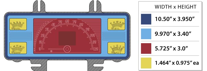 Dakota Digital Retrotech RTX-40F-X Gauge Instrument System Compatible with 1940 Ford Car and 1940-47 Ford Truck