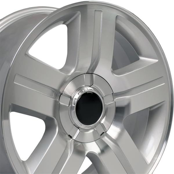 Silver Machined Wheel OE Wheels LLC CV84-22090-6550-31MS Painted (22 x 9. inches /6 x 139 mm, 31 mm Offset)