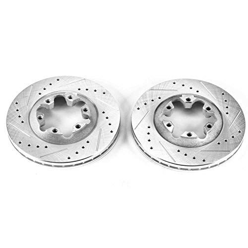Power Stop AR8653XPR Evolution Front Drilled & Slotted Rotor Pair For Chevrolet Colorado, GMC Canyon, Isuzu i-, Isuzu i-290, Isuzu i-, Isuzu i-370 [Model Specific]