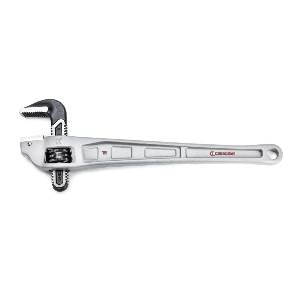 Crescent Offset Handle Aluminum Pipe Wrench - Heavy Duty Plumbing Tool for Tight Areas - Adjustable Home Repair Hand Tool - 18" - CAPW18F