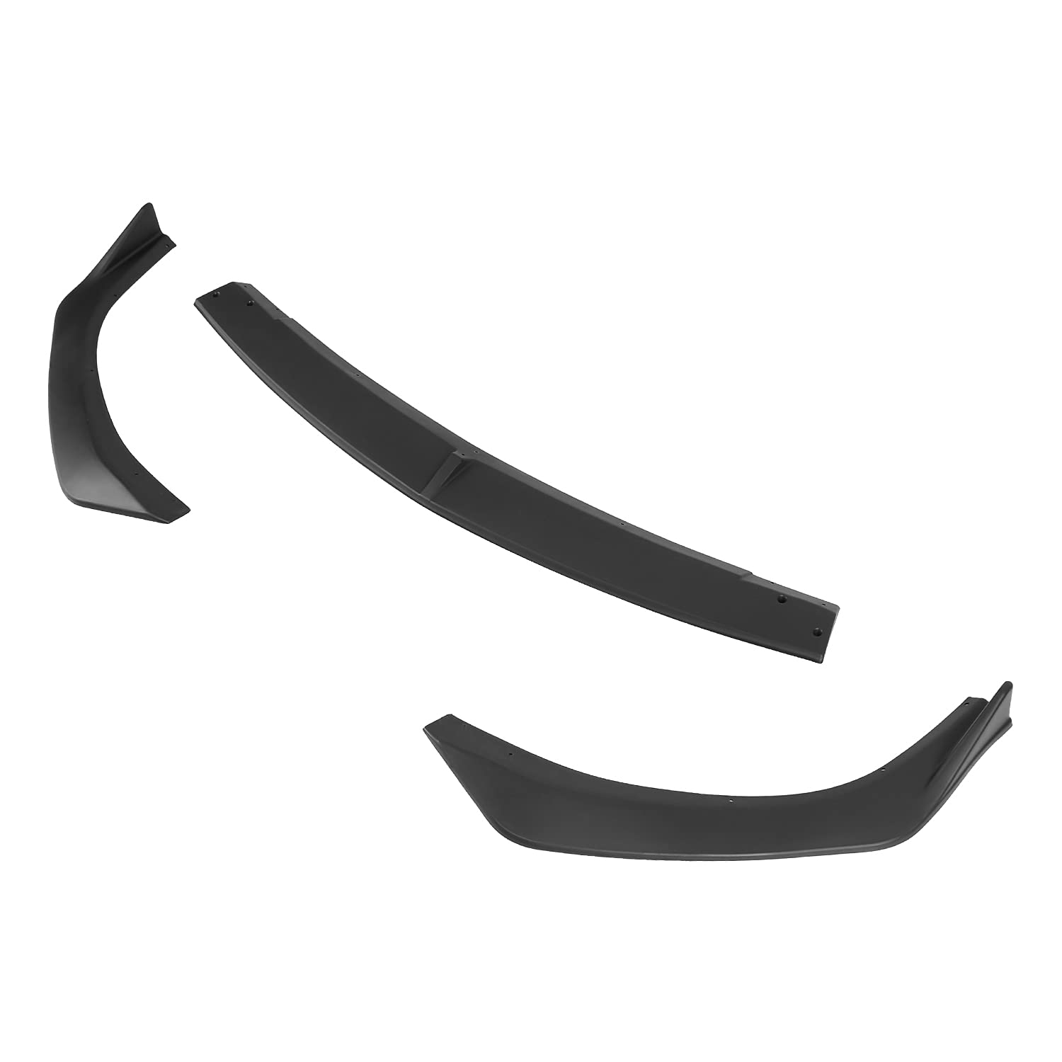 Matte Black Spec-D Tuning Front Bumper Lip Spoiler Splitter Body Kit 3PC Compatible with 2019-2020 Mazda 3
