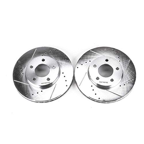 Power Stop Front AR8269XPR Evolution Drilled & Slotted Rotor Pair For Buick Rendezvous, Chevrolet Venture, Oldsmobile Silhouette, Pontiac Aztek, Pontiac Montana [Model Specific]