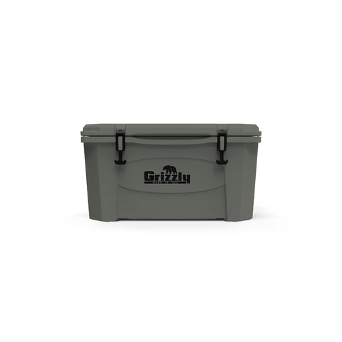 45 Cooler Grizzly | 45 qt Ice Chest Durable Rotomolded Insulated | Made in The USA | Warranty for Life | for Beach Boat Camping Fishing Hunting | G45 | Lunar Green