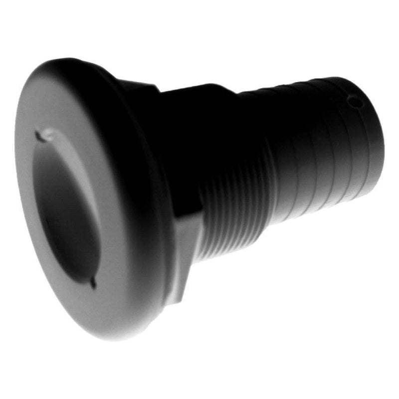 1-1/2" Black Thru Hull Connector T-H Marine Supply, 1-1/4"Hull