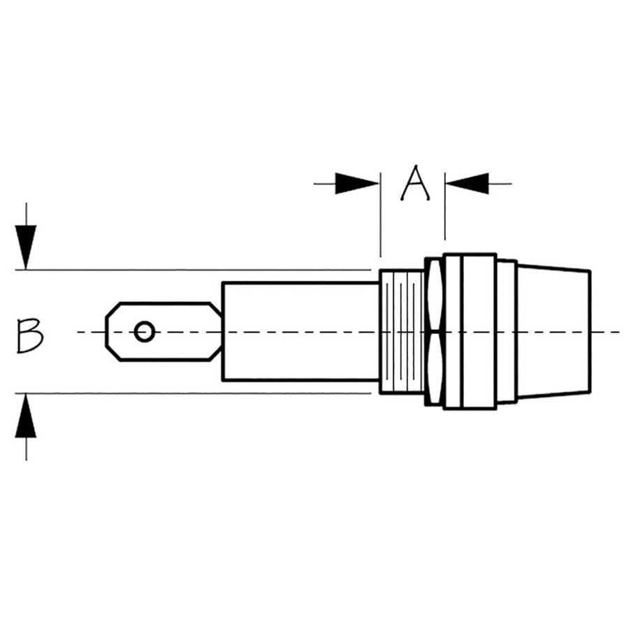 15 Amp Sea Foam Round Fuse Holder with Spade Terminal 420503-1