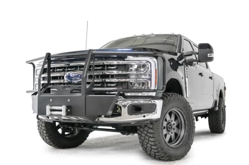 Fab Fours Winch Mount FS23-N5970-1 fits 23-23 Ford F-250 Super Duty - w/Full Grill Guard - Matte Black
